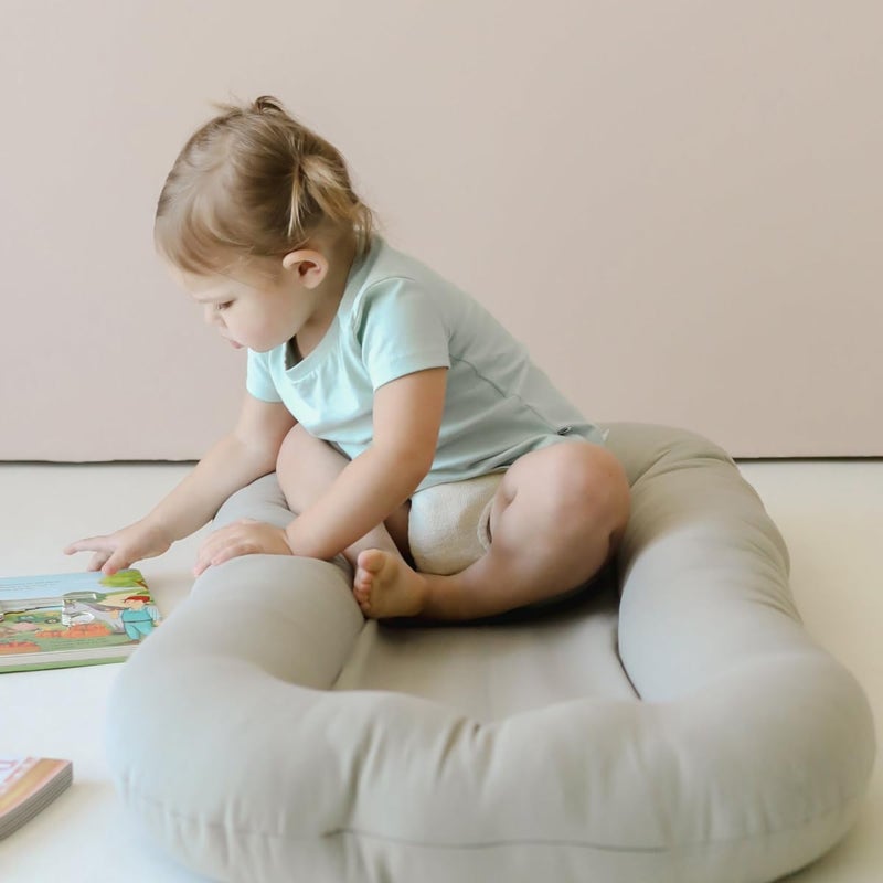 CooCooBaby Infant Lounger, Baby Nest Cover for Baby Girls & Boys, Newborn Essentials for Baby 0-12 Months, 100% Cotton Breathable (Sage Green) - Image 2
